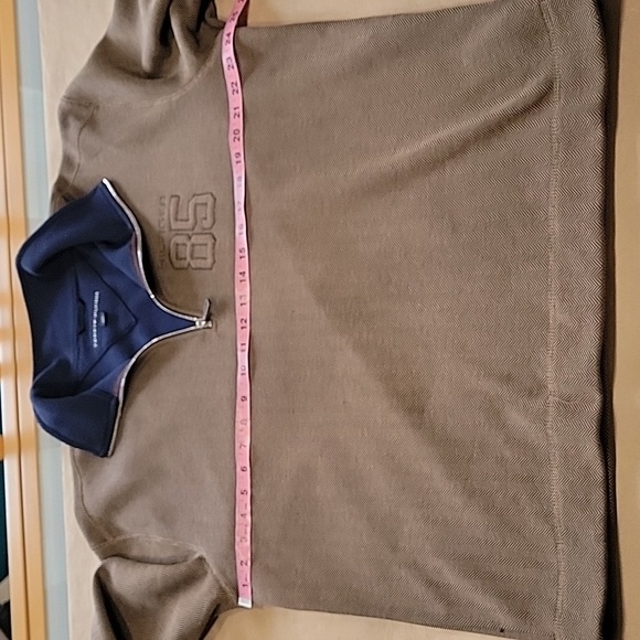 Tommy Hilfiger Size S Brown Casual Quarter Zip Pullover Sweater Sweatshirt - Picture 5 of 11